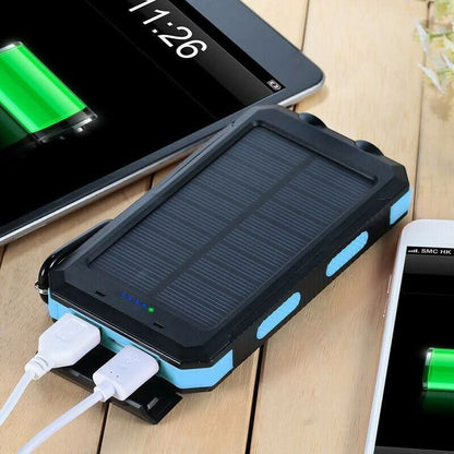 Portable Charger | Waterproof Solar Power Bank with 30000mAh Capacity | Dual USB Outputs for Outdoor Adventures