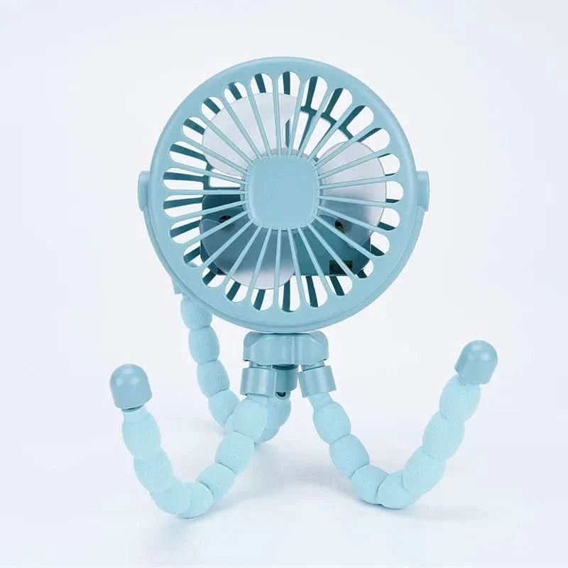 COOLCLIP – Portable clip-on USB rechargeable fan with 3-speed airflow for stroller use