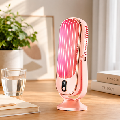 Portable Fan for Travel, Battery Operated Handheld Fan with USB Rechargeable Charging, Personal Cooling Fan for Desk