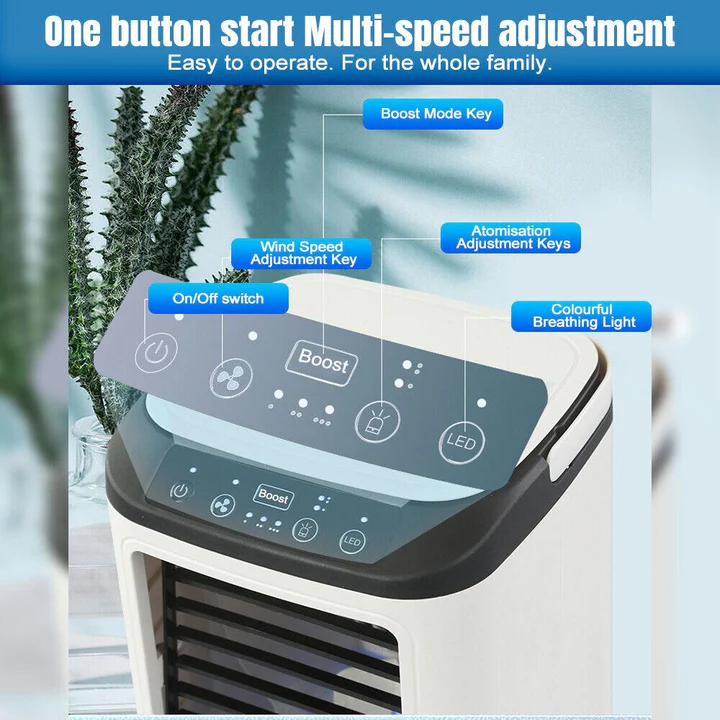 Portable Mini Air Conditioner with Adjustable Fan Speed | Compact Cooling Solution for Personal Spaces