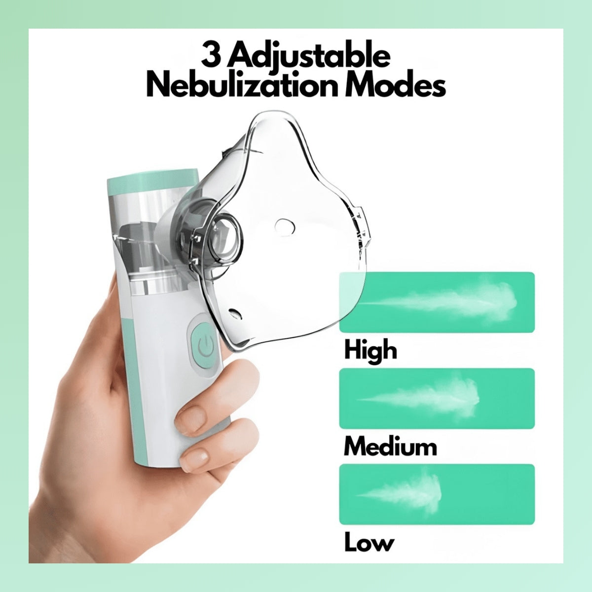 Portable Nebulizer Machine, Nebulizer for Adults and Children with Adjustable Mist, Handheld Quiet Nebulizer