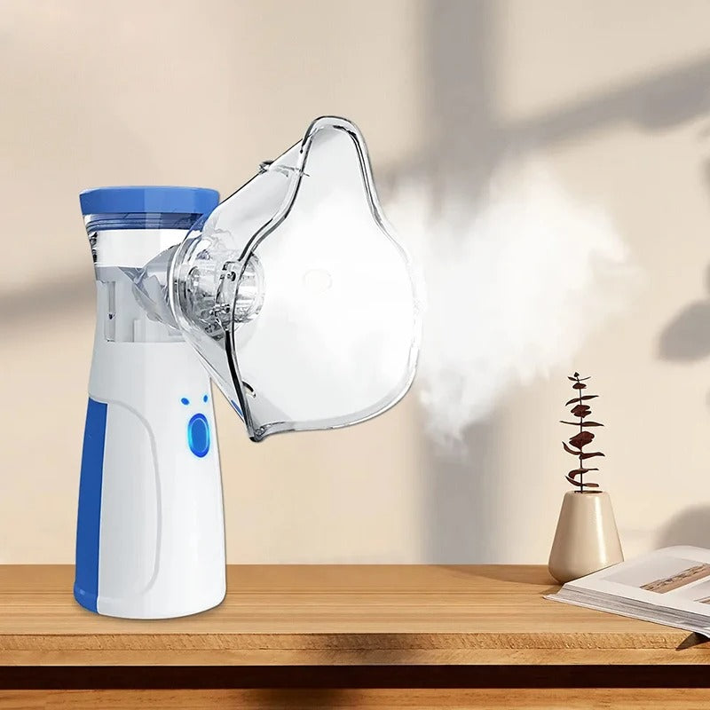 Handheld Mesh Breathing Treatment System with Whisper-Quiet Motor for Adults & Kids | Rechargeable Respiratory Support Device for Home &