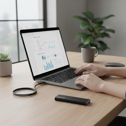 Portable SSD | External Hard Drive with High-Speed USB 3.2 | Slim Design for Easy Storage