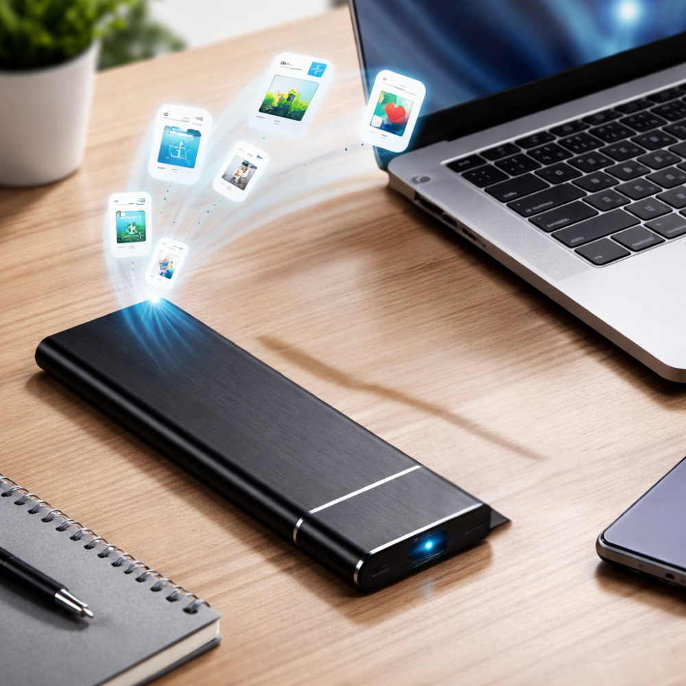Portable Storage Device | 500GB External Hard Drive with High Transfer Speed | Lightweight Aluminum Design for Easy Mobility
