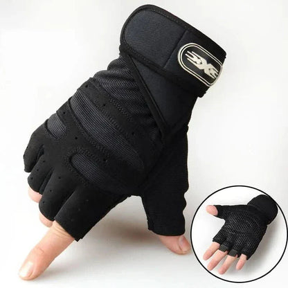 Training Gloves with Wrist Wraps & Shock-Absorbing Foam – Breathable Gym Hand Protection for Weightlifting, Cycling & CrossFit