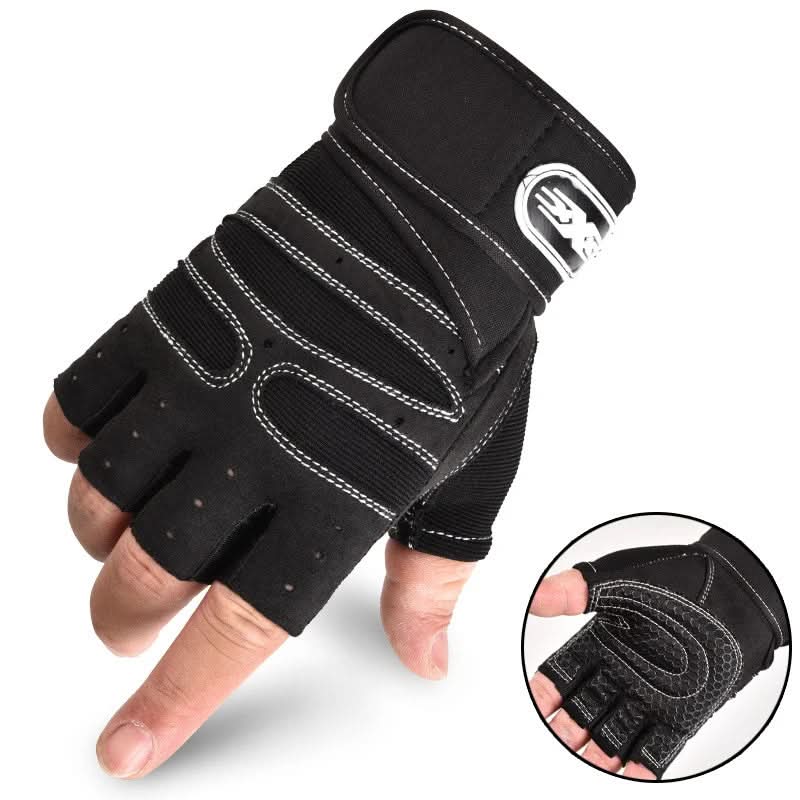 Training Gloves with Wrist Wraps & Shock-Absorbing Foam – Breathable Gym Hand Protection for Weightlifting, Cycling & CrossFit