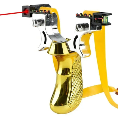 Laser-Guided Slingshot with Anti-Slip Handle & Built-In Level for Outdoor Target Practice
