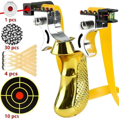 Laser-Guided Slingshot with Anti-Slip Handle & Built-In Level for Outdoor Target Practice