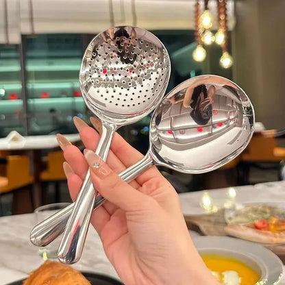 SERVORA – Stainless Steel Serving Spoon Strainer