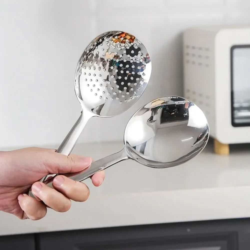 SERVORA – Stainless Steel Serving Spoon Strainer