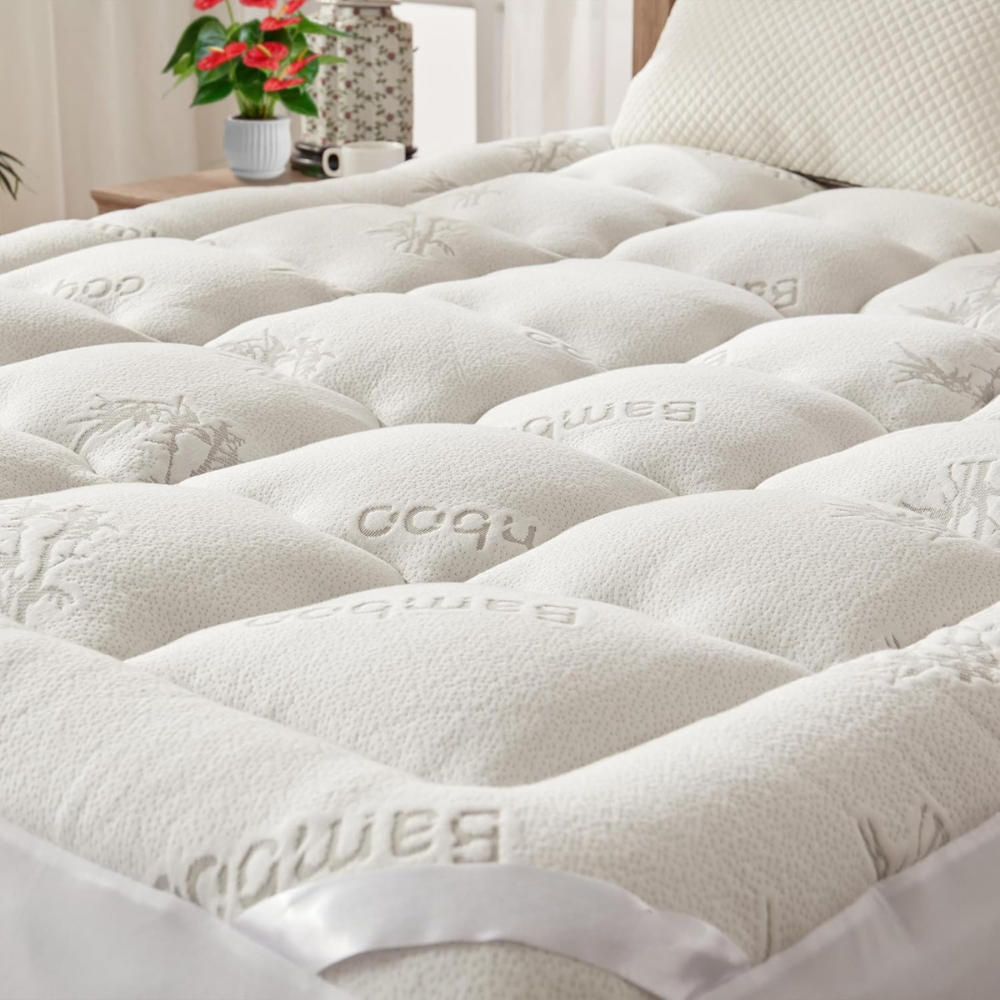 Waterproof Mattress Protector Fitted Twin Queen King, Waterproof Mattress Cover with TPU, Breathable Mattress Protector