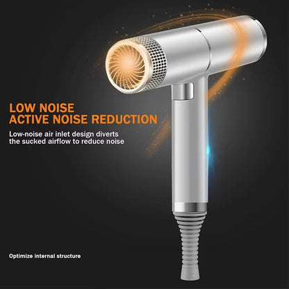 Ionic Hair Dryer, Lightweight Blow Dryer with Styling Nozzle, Professional Hair Dryer for All Hair Types