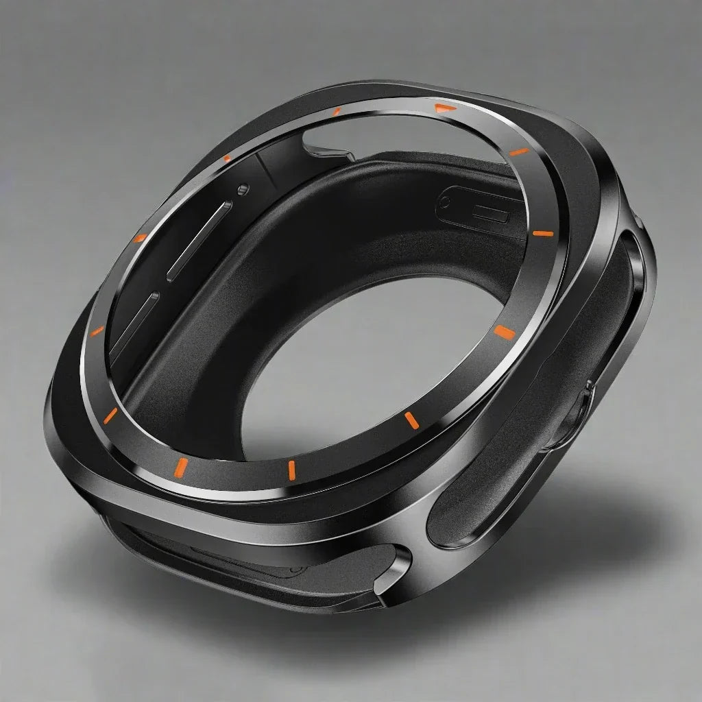 Snap-On Metal Watch Case for Samsung Galaxy Watch 7 Ultra 47mm – Reinforced Edge Guard, Screen-Open Design, Quick-Install Frame for Active