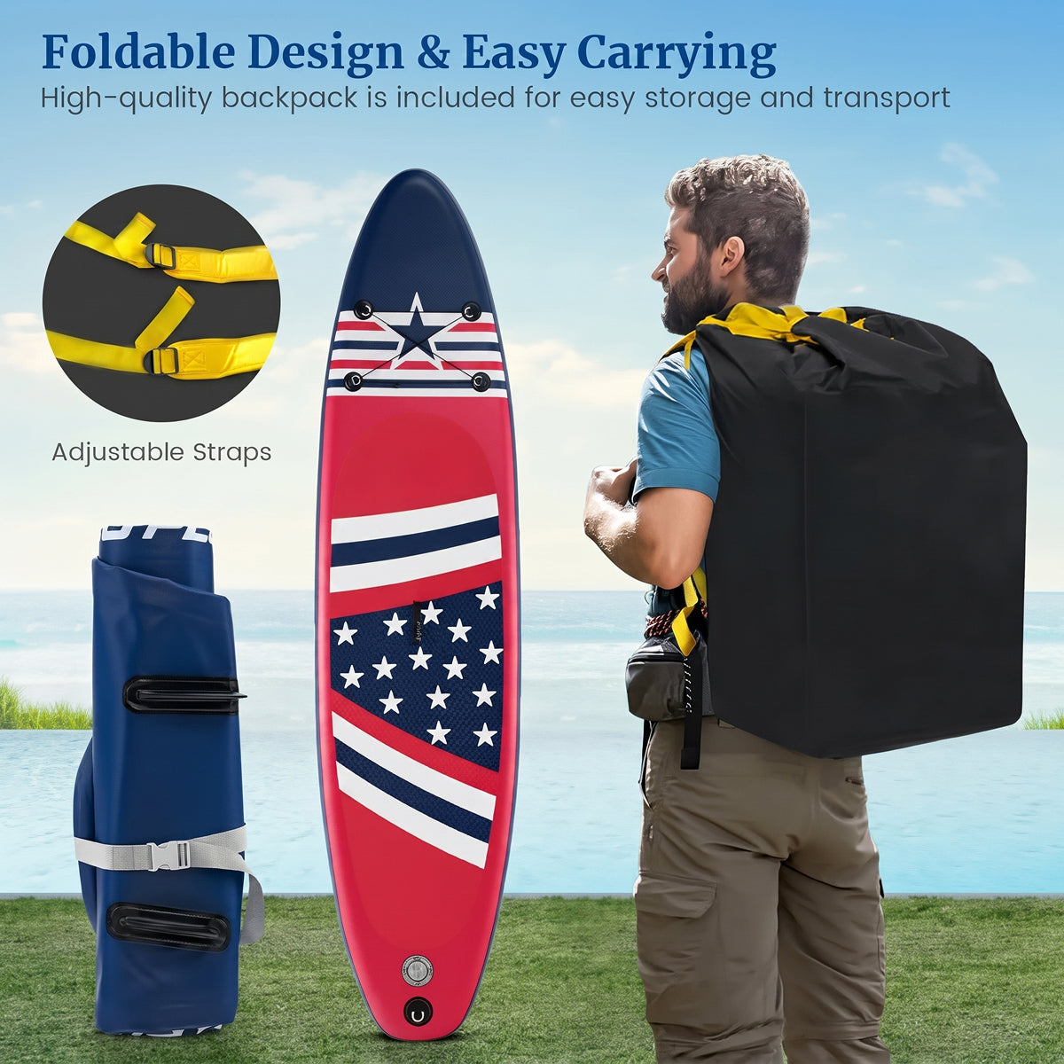 Ortekor PuffoSUP | Inflatable Paddle Board with Quick Setup & Superior Stability | Portable Design for Effortless Adventures