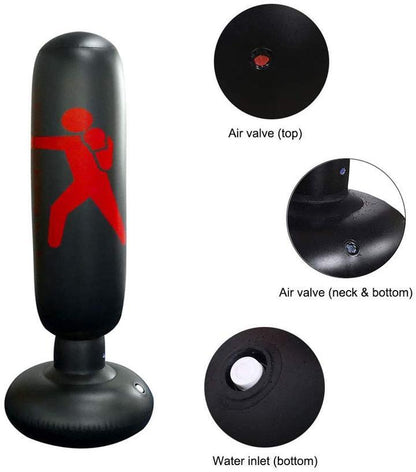 Ortekor PunchPro | Inflatable Boxing Punching Bag with Stable Base | Fun Fitness for All Ages