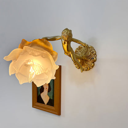 Frosted Glass Sconce Light Fixture 12 Inch Mounted Lighting for Bedroom Hallway Living Room E14 Socket Warm Ambient Illumination Classic Acc