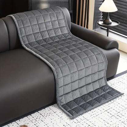 Quilted Sofa Protector Cover Non-Slip Cat Scratch Resistant Furniture Throw Microfiber Couch Mat for Living Room Bedroom Modern Home Decor