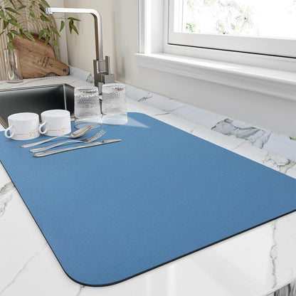 Quinn Dish Drying Mat - Highly Absorbent Diatomite, Quick Drying