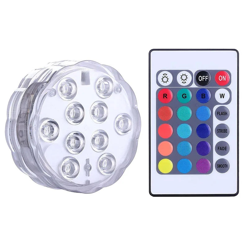 RGB LED Pool Lights | Submersible Floating Lights with Remote Control | Waterproof Design for Vibrant Ambiance
