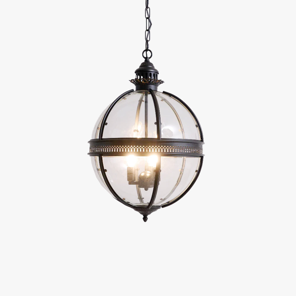 Spherical Glass Shade Ceiling Light E12 Socket Hardwired Overhead Fixture for Dining Table Kitchen Island Breakfast Nook Modern Farmhouse