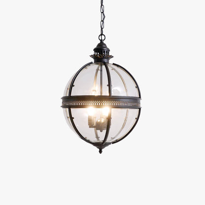 Spherical Glass Shade Ceiling Light E12 Socket Hardwired Overhead Fixture for Dining Table Kitchen Island Breakfast Nook Modern Farmhouse