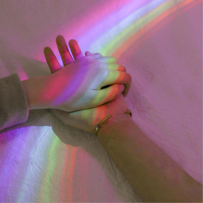 Rainbow Night Light Projector with Dual Lighting Modes – Compact USB Powered Ambiance Enhancer for Stress Relief and Relaxation