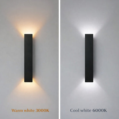 Outdoor LED Wall Sconce Aluminum Weatherproof Up Down Light for Patio Garden Entryway Modern Waterproof Exterior Fixture 2W-24W