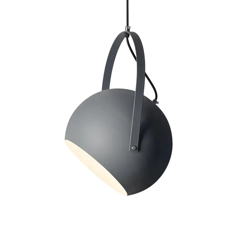 Rotatable Metal Ceiling Fixture in Haze Blue – Adjustable Cord Hanging Lamp for Dining Rooms, Kitchens, Bedrooms & Living Spaces