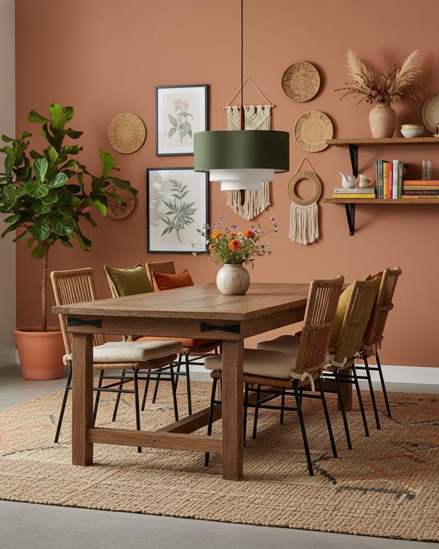 Layered Fabric Chandelier with Wood Accent 3-Light Adjustable Hanging Fixture for Dining Tables & Kitchens Modern Ambient Ceiling Light