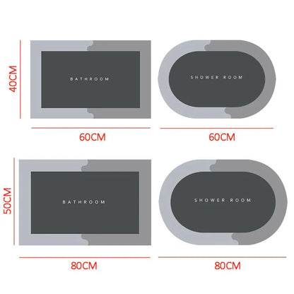 Quick-Dry Slip-Resistant Mat for Safe Bathrooms and Entrances