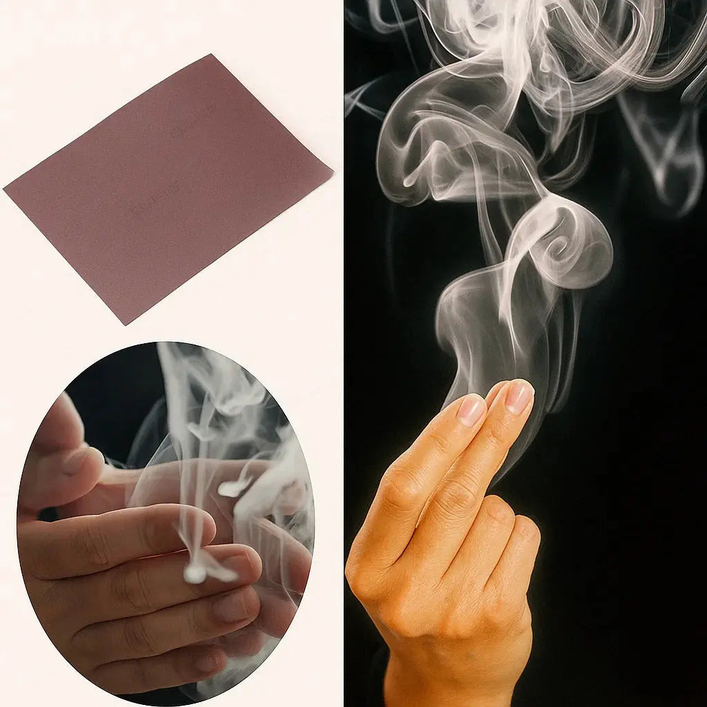 Finger Smoke Effect Kit 3.1 in Visual Illusion Paper for Magic Shows Content Creation Close-Up Tricks 5-Piece Performance Set