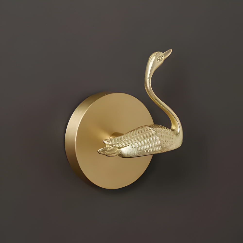 Raven Coat Hook - Decorative Copper, Animal Design Wall Hook