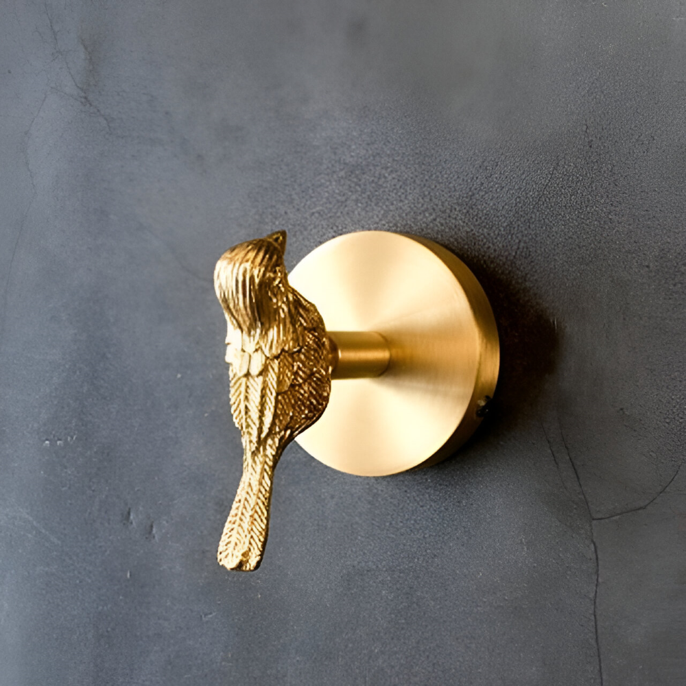 Raven Coat Hook - Decorative Copper, Animal Design Wall Hook