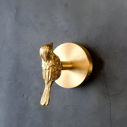 Raven Coat Hook - Decorative Copper, Animal Design Wall Hook