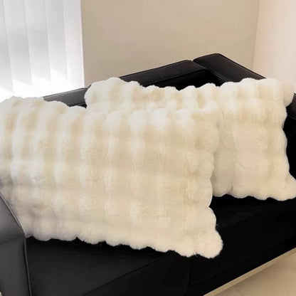 Raven Faux Fur Pillow Cover - Soft Durable Knit Fabric, Machine Washable