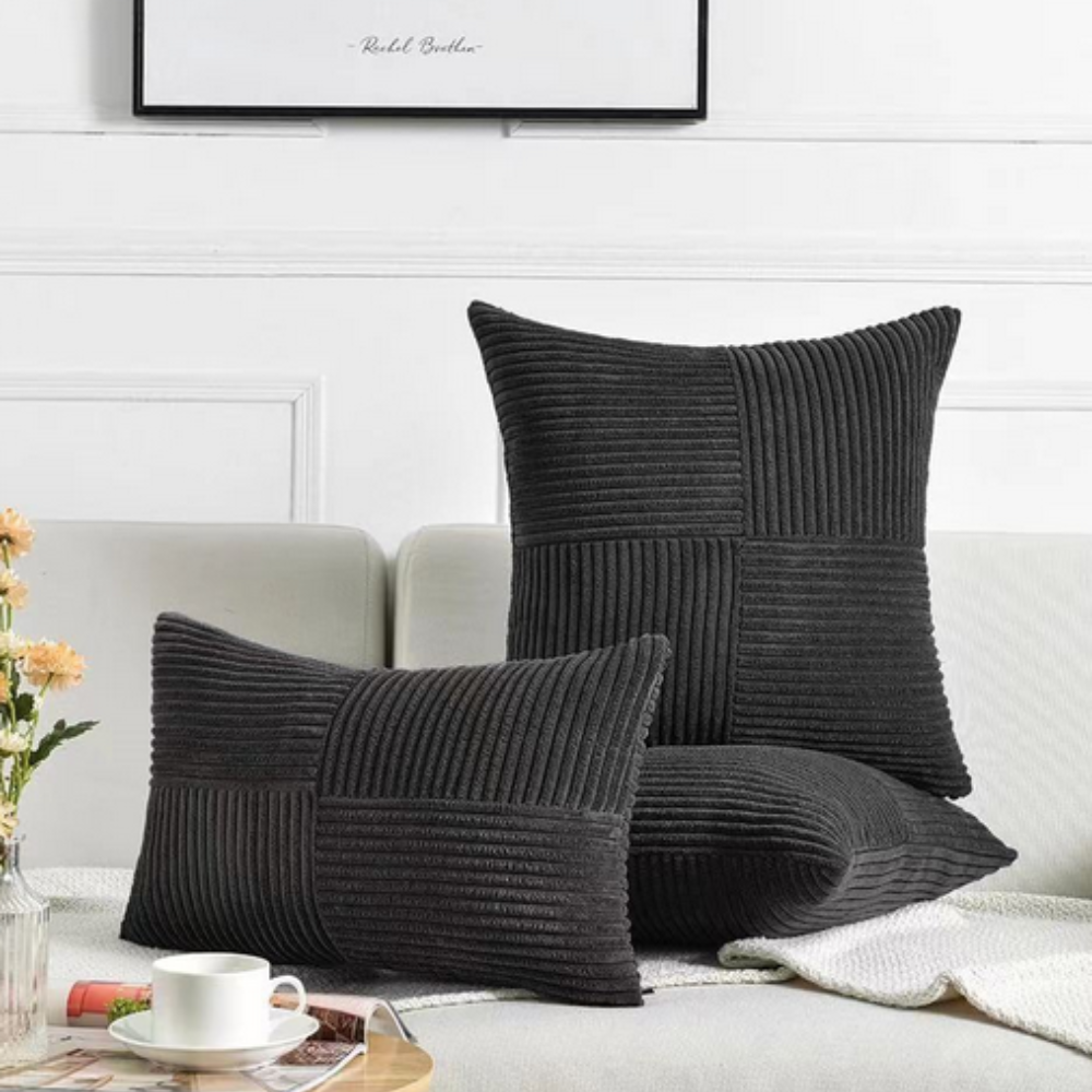 Raven Sofa Cushion Covers - Soft Corduroy, Rustic Charm