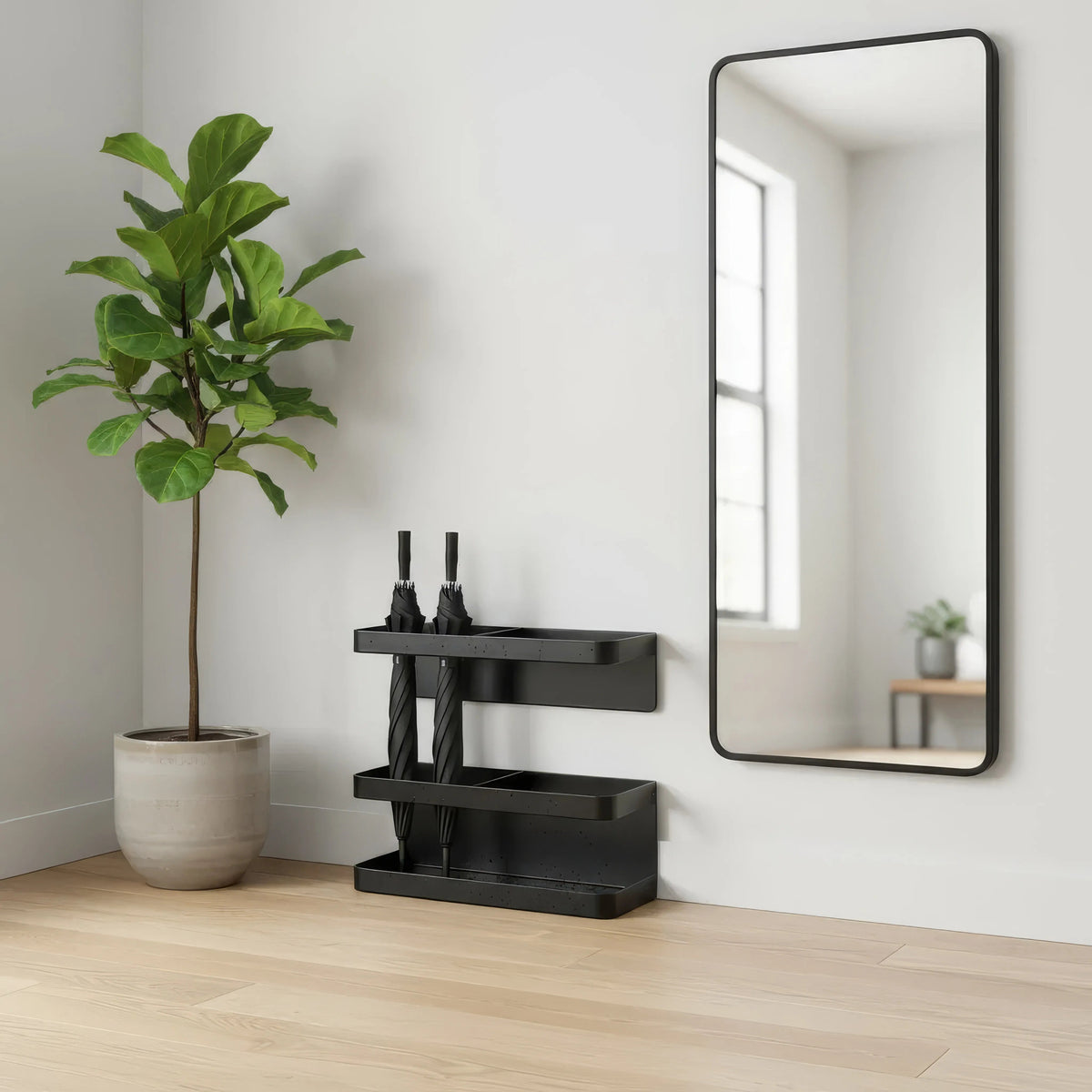 Raven Umbrella Stand - Iron, Height Adjustable