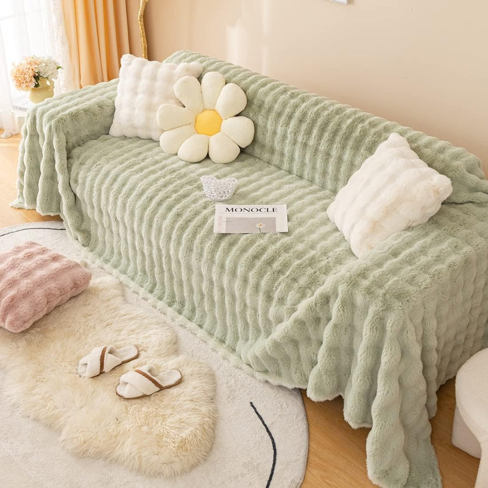 Ravine Faux Fur Blanket - Soft Touch, Modern Design