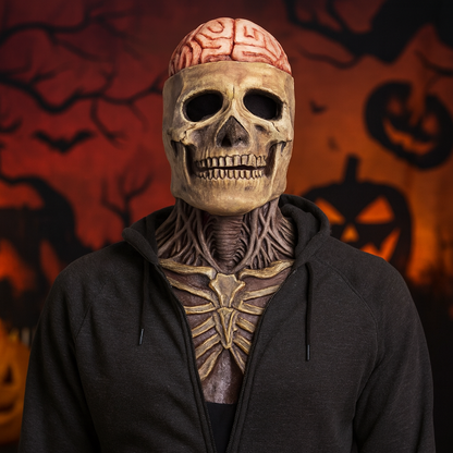 Creepy Skeleton Mask | Realistic Skull Mask with Moving Jaw for Halloween Fun