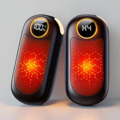 Rechargeable Electric Hand Warmer Set with Dual Unit Design for Portable Warmth