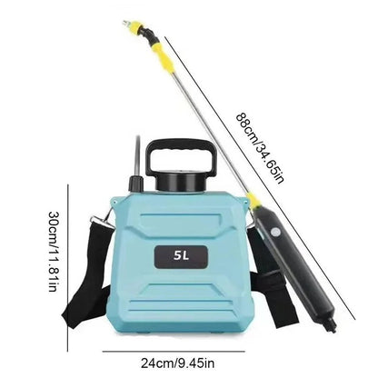Rechargeable Garden Sprayer | 1.3 Gallon Capacity with Adjustable Nozzles | Effortless Spraying for Your Garden
