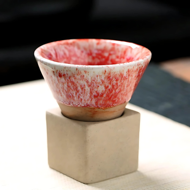 Handcrafted Ceramic Coffee Cup with Saucer – Japanese-Inspired Glazed Espresso Mug for Coffee Lovers & Tea Enthusiasts