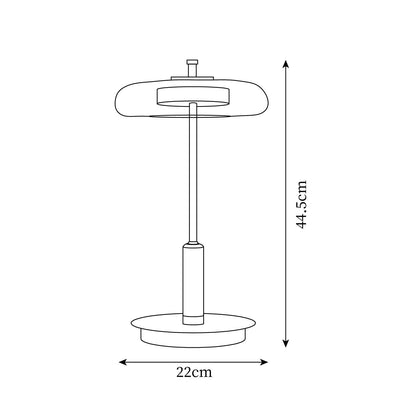 Amber Glass Bedside Lamp with Brass Base 8.6 in Diameter Warm Glow 7W LED Lighting Nightstand Accent for Bedroom Office Contemporary Decorat