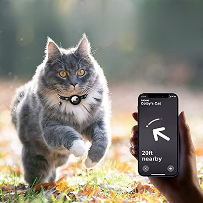 Breakaway Cat Collar with Bell, Reflective Cat Collar with Quick Release, Cat Collar with GPS Tracker for Outdoor Cats