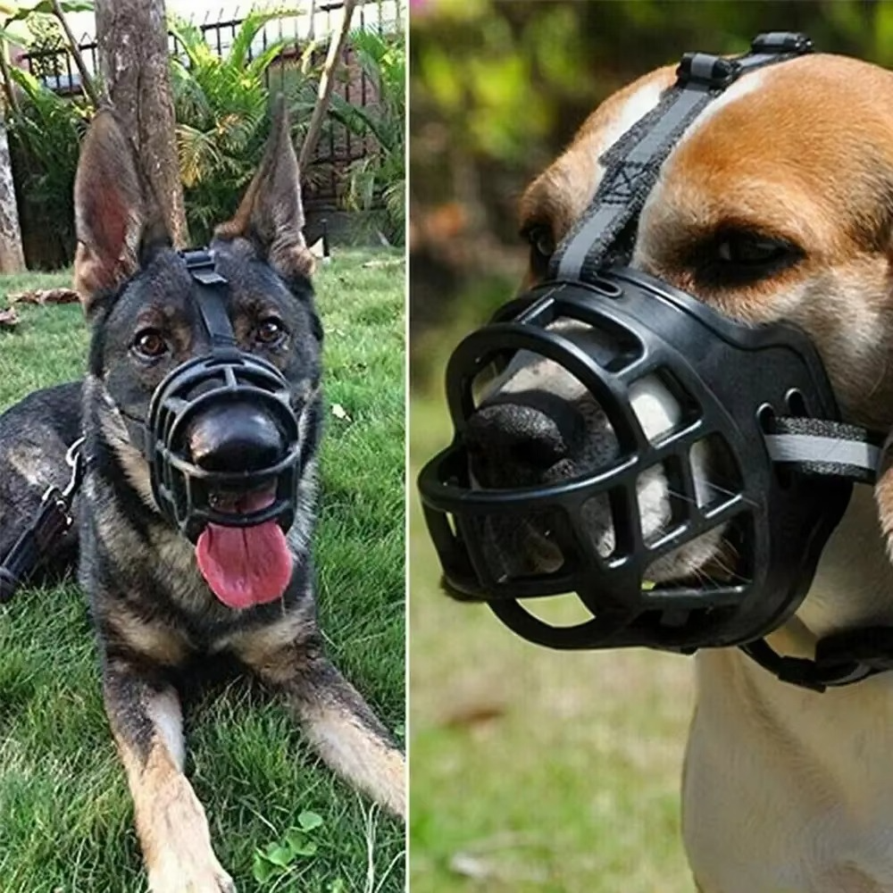 Reflective Dog Muzzle | Breathable Basket Muzzle for Dogs with Adjustable Strap | Enhanced Safety and Comfort