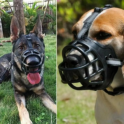 Reflective Dog Muzzle | Breathable Basket Muzzle for Dogs with Adjustable Strap | Enhanced Safety and Comfort