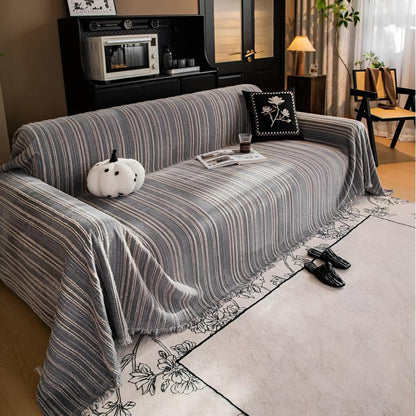 Regal Sofa Cover - Ultra-Soft Chenille, Timeless Stripes