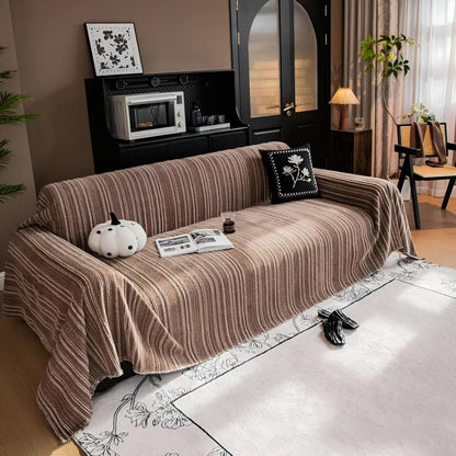 Regal Sofa Cover - Ultra-Soft Chenille, Timeless Stripes