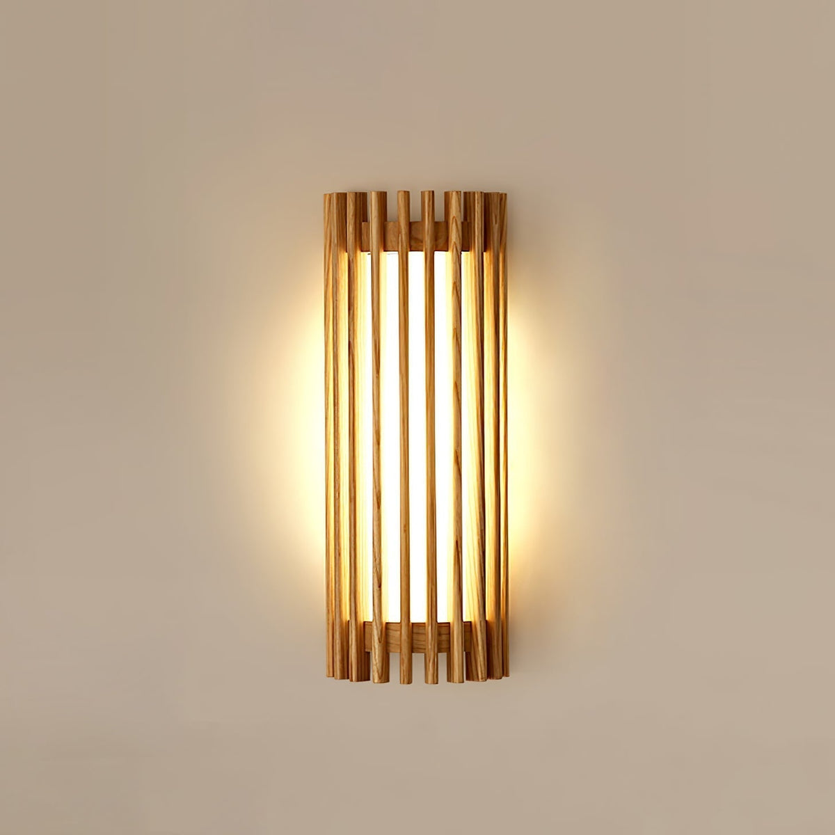 Hardwired Wood Wall Sconce with Acrylic Shade for Living Room, Bedroom & Dining Room – Modern Indoor Lighting Fixture