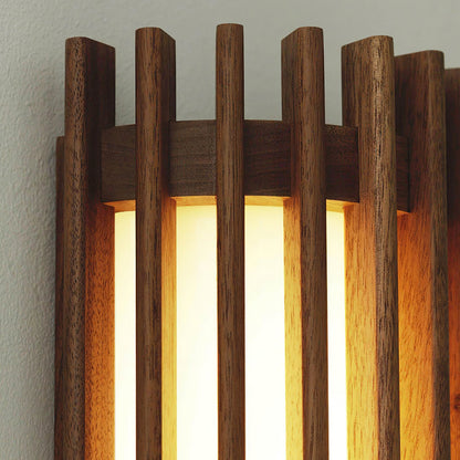 Hardwired Wood Wall Sconce with Acrylic Shade for Living Room, Bedroom & Dining Room – Modern Indoor Lighting Fixture